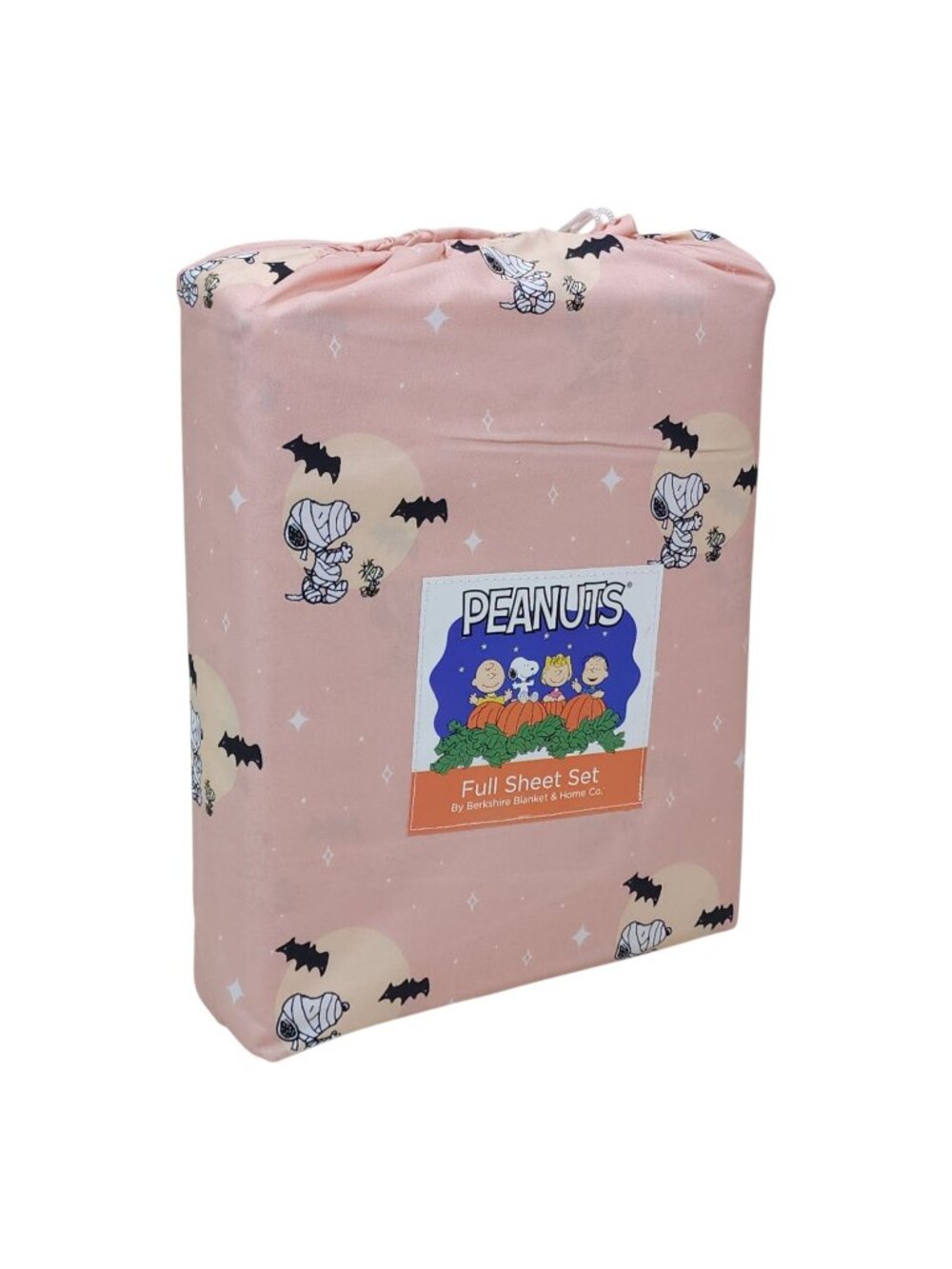Peanuts Snoopy Full Sheet Set By Berkshire Pink Halloween Bats Ghosts Fall